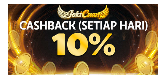 BONUS CASHBACK 10% (SETIAP HARI)