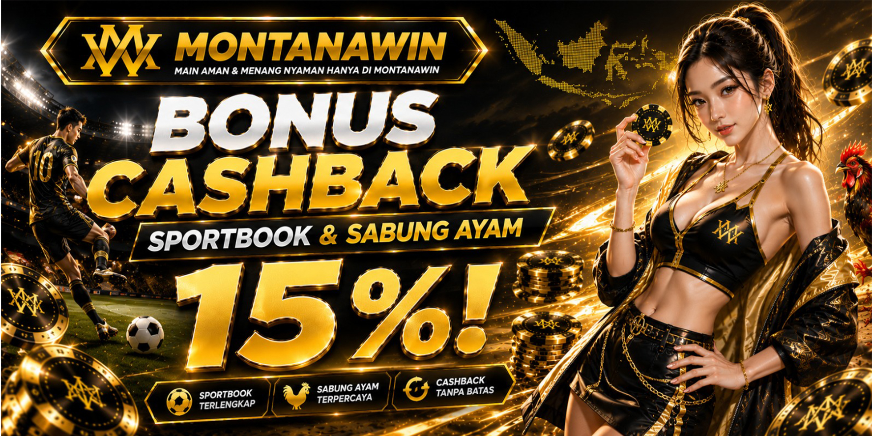 BONUS CASHBACK SPORTBOOK & SABUNG AYAM 15%!