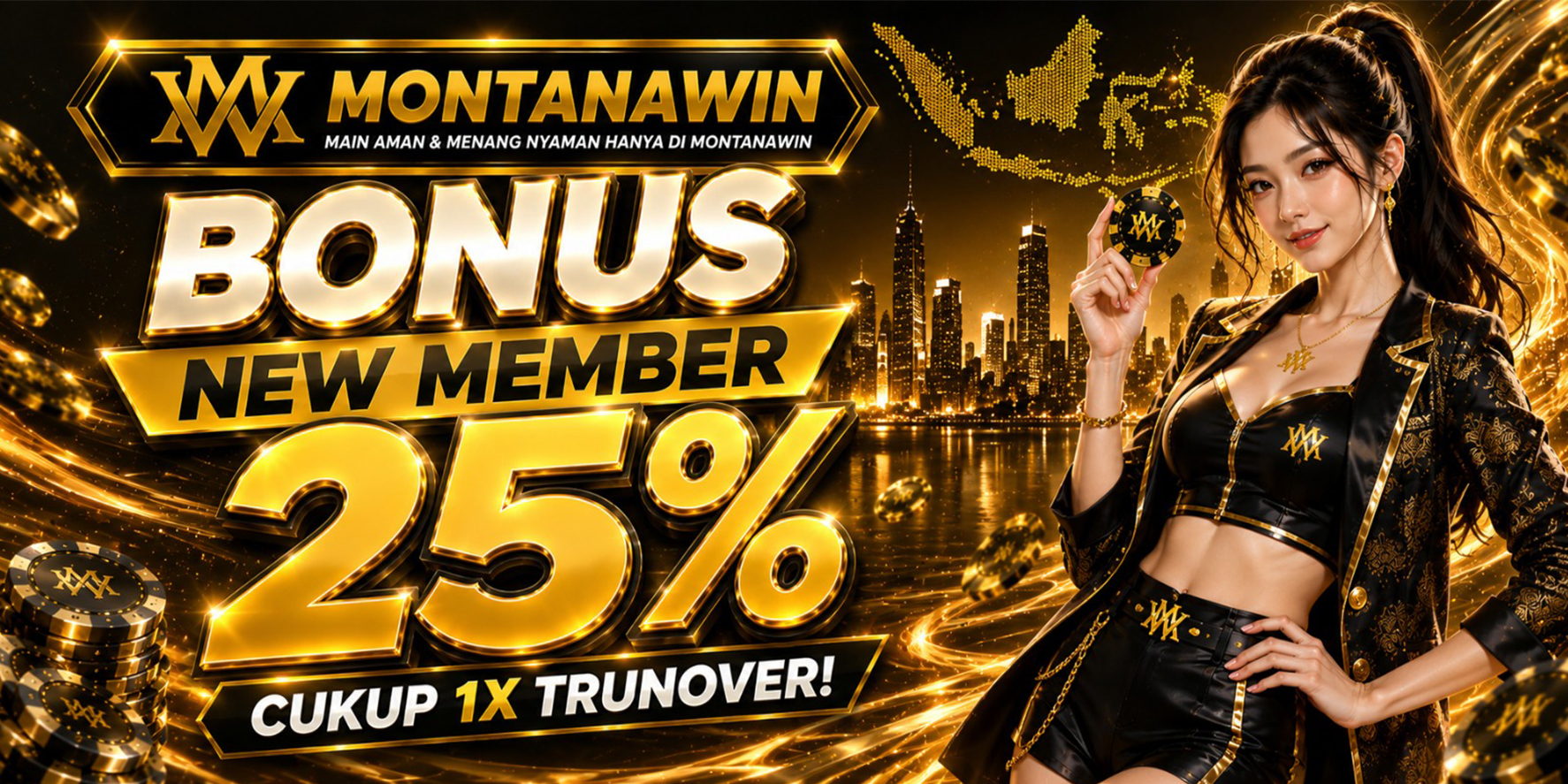 BONUS NEW MEMBER 25% CUKUP 1X TRUNOVER!